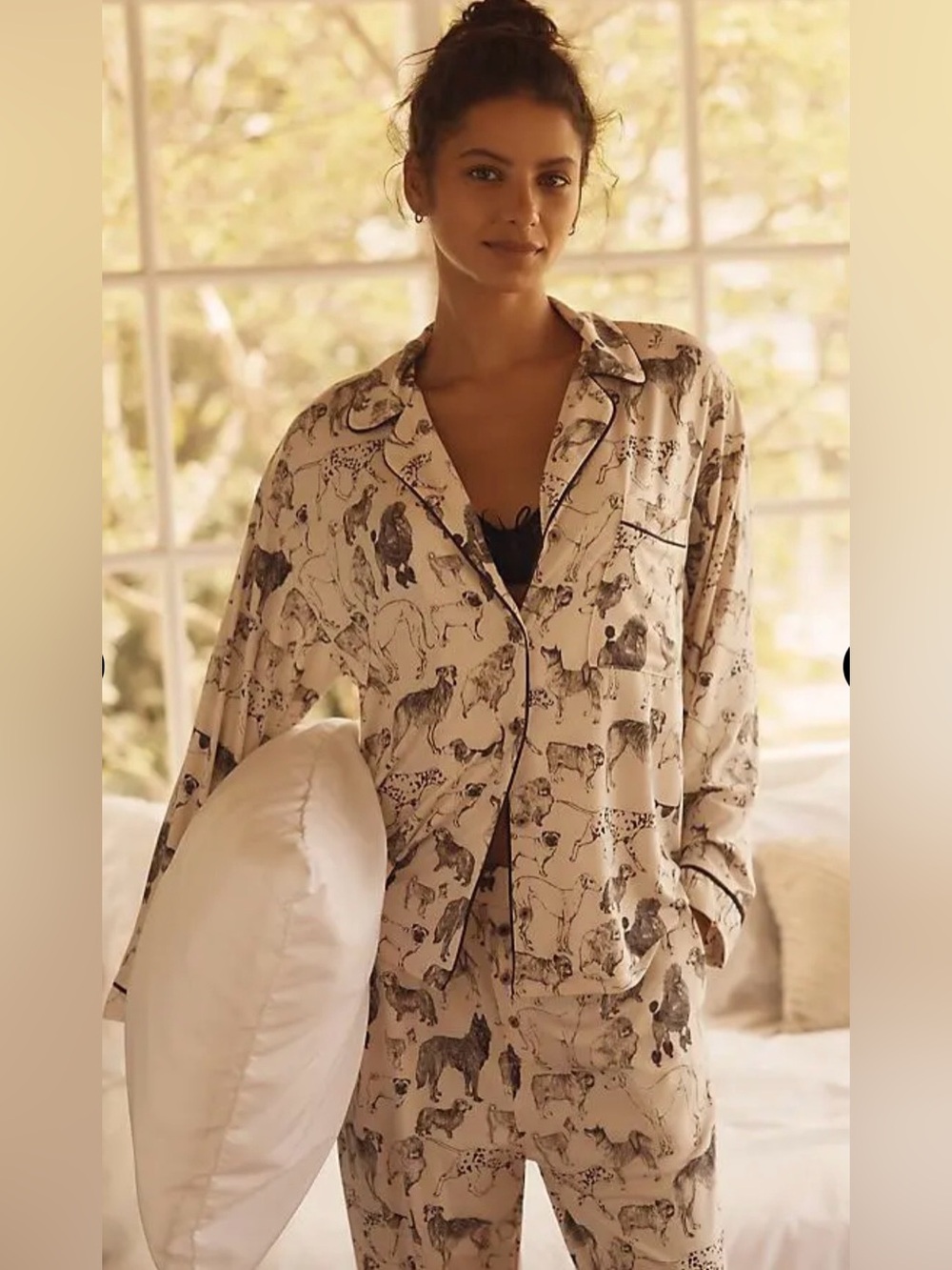 NWT Anthropologie Lyrebird Briar Long Sleeve Pajama Dog Shirt Size XXS 🐶